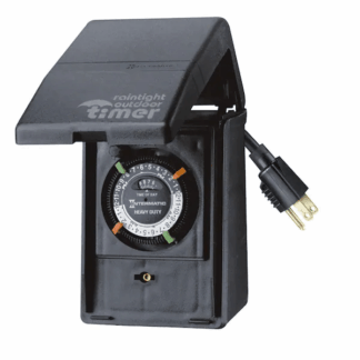 Intermatic HB11KD89 15 Amp 24-Hour Outdoor Plug-In Heavy Duty Timer, Black