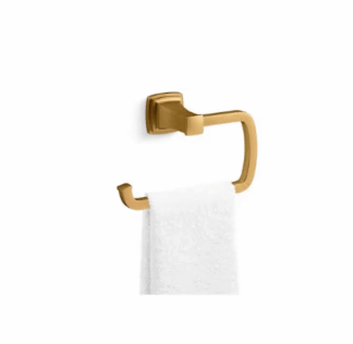 KOHLER 27412-2MB Riff Towel Ring in Vibrant Brushed Moderne Brass