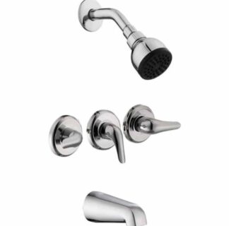 Glacier Bay Aragon 1002 910 935 3-Handle 1-Spray Tub and Shower Faucet in Chrome (Valve Included)n in