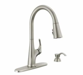 Delta 19801Z-SPSD-DST Hyde Single-Handle Pull Down Sprayer Kitchen Faucet with ShieldSpray Technology in Spotshield Stainless