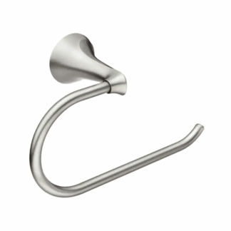 Model MY1509BN – Modern Single Post Toilet Paper Holder with Easy-Install Mounting System – Brushed Nickel Finish (National Retailer Brand) – Open Box (Never Used)