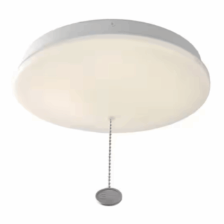 Commercial Electric 564221410 10 in. White Closet Light with Pull Chain LED Flush Mount Ceiling Light 900 Lumens 4000K Bright White