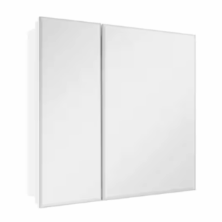 Glacier Bay 1004 733 894 30 in. x 26 in. Frameless Recessed or Surface-Mount Bi-View Medicine Cabinet with Mirror