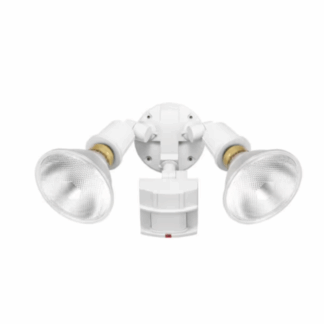 Defiant 17000358 Par 180° Gray Motion Sensor Wired Outdoor 2-Head Security Flood Light