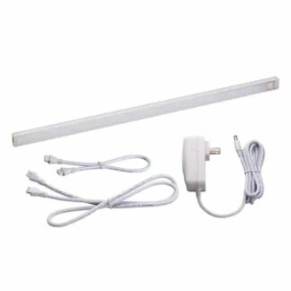 BLACK+DECKER LEDUC24-1CK 24 in. LED Cool White 4000K, Dimmable, 1-Bar Under Cabinet Lights Kit with Hands-Free On/Off (Tool-Free Plug-in Install)