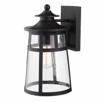 Globe Electric 43574 Ezekiel 1-Light Bronze Outdoor Wall Lantern Sconce