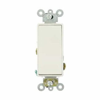 Leviton 56080-2W 3 Amp Decora Plus Commercial Grade Low Voltage Single Pole Single Throw Center Off Rocker Switch, White