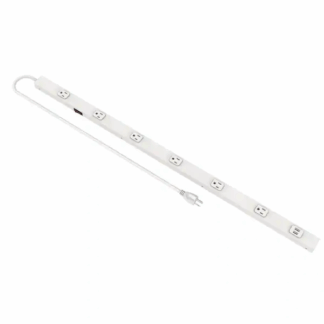 Commercial Electric LTS-6Z1320-2U 6-Outlet 2 USB Power Strip, White