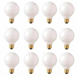 Bulbrite 861118 25-Watt G30 White Dimmable Warm White Light Incandescent Light Bulb (12-Pack)