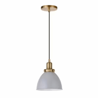 Meyer&Cross PD0496 Madison 1-Light Cool Gray and Brass Pendant
