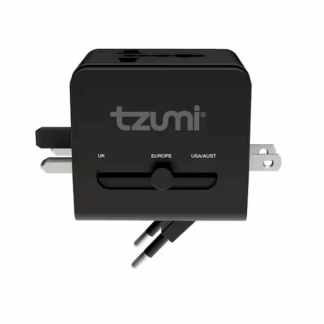 Tzumi 8481HD Dual USB and USB-C Travel Adapter
