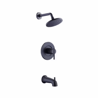 Glacier Bay 1005 877 847 Dorind Single-Handle 1-Spray Tub and Shower Faucet 1.8 GPM in Matte Black (Valve Included)