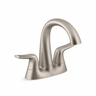 KOHLER R28891-4D-BN Easmor 4 in. Centerset Double Handle Bathroom Faucet in Vibrant Brushed Nickel