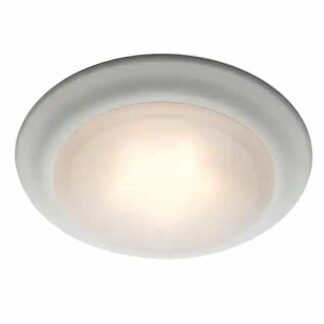 Bel Air Lighting LED-30016-3 WH 7.5 in. White Integrated LED Ceiling Flush Mount Kitchen Ceiling Light Fixture with Acrylic Shade