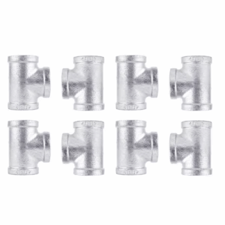 PIPE DÉCOR PDG T-34-8 3/4 in. Galvanized Iron Tee (8 Pack)
