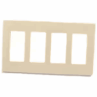Leviton 80312-ST Almond 4-Gang Decorator/Rocker Wall Plate (1-Pack)