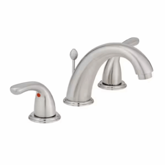 Glacier Bay (1008 028 070) Builders 8 in. Widespread Double-Handle High-Arc Bathroom Faucet in Brushed Nickel