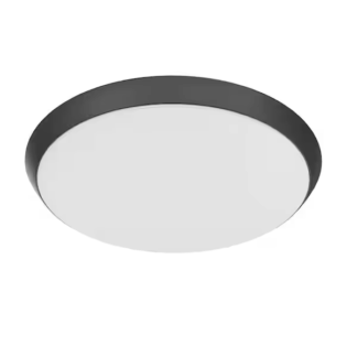 Commercial Electric FM15LP6WYMMBKHD 15 in. Matte Black Integrated LED Dimmable Selectable CCT Flush Mount Indoor Ceiling Light