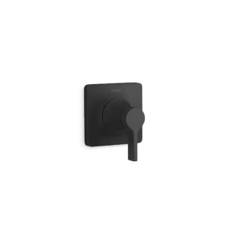 KOHLER T28130-4-BL Venza 1-Handle Transfer Valve Trim in Matte Black (Valve Not Included)