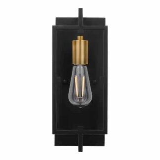 Home Decorators Collection HB15016-43 Kenton 4.75 in. 1-Light Matte Black Industrial Wall Mount Sconce Light