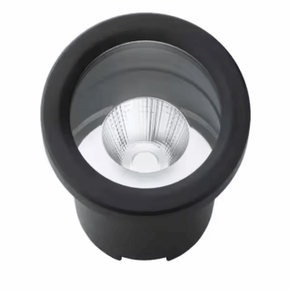 Hampton Bay LVFM-07D3C-05 60-Watt Equivalent Low Voltage 6 in. Black LED Outdoor InGround Well Light with 3 cct Choice Directional Change (1-Pack)