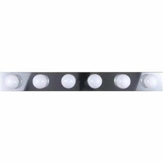 Volume Lighting V1026-3 6-Light Indoor Chrome Movie Beauty Makeup Hollywood Bath or Vanity Light Bar Wall Mount or Wall Sconce