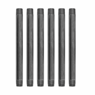 Pipe Décor 362 PD12X9-6 1/2 in. x 9 in. Black Industrial Steel Grey Plumbing Nipple (6-Pack)