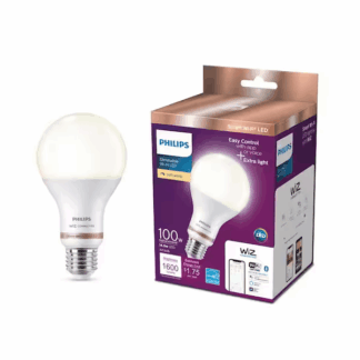 Philips 562371 100-Watt Equivalent A21 LED Smart Wi-Fi Light Bulb Soft White (2700K) powered by WiZ with Bluetooth (1-Pack)
