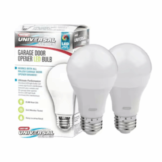 Genie GLEDB2-R2 60-Watt Equivalence A19 Universal Garage Door Opener LED Light Bulb 4000K (2-Pack)