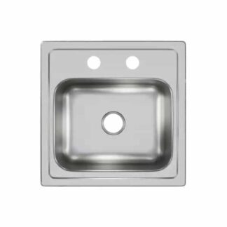 Elkay HD320874LFR 20 Gauge Stainless Steel 15 in. 2-Hole Drop-in Bar Sink
