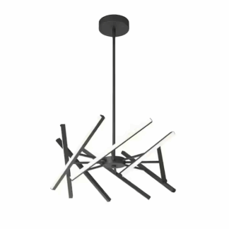Artika PDT-MUC-HD2BL Malibu 30-Watt 1 Light Black Modern 3 CCT Integrated LED Pendant Light Fixture for Dining Room or Kitchen
