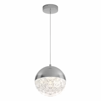 Artika PDT-CA5C-HD2CR Carat Ball 15-Watt 1 Light Chrome Modern 5 CCT Integrated LED Mini Pendant Light Fixture for Kitchen Island