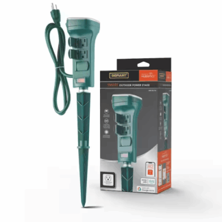 Defiant LH-7-1-4FT Smart Outdoor 4 ft. 6-Outlet Power Stake Timer Powered by Hubspace