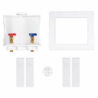 Oatey 38529 Quadtro 2 in. Copper Sweat Connection Washing Machine Outlet Box with 1/4 Turn Brass Screw-On Ball Valves