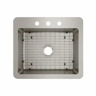 Elkay HDSB25229TR3 Avenue Stainless Steel Drop-In/Undermount 25 in. Single Bowl Kitchen Sink with Bottom Grid