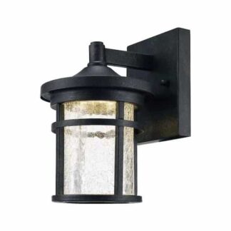 Home Decorators Collection LED-KB S-08304 Westbury Collection Aged Iron Outdoor LED Wall Lantern Sconce with Crackle Glass