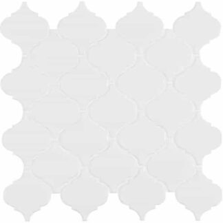 MSI PT-RETBIA-ARABQ Retro Bianco Arabesque 11.3 in. x 12.2 in. x 6 mm Glossy Porcelain Mosaic Tile (0.73 sq. ft.)
