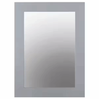 Home Decorators Collection 8106500240 22 in. W x 30 in. H Rectangular Framed Wall Mount Bathroom Vanity Mirror in Pebble Gray