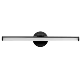 KAISITE 8037ML-24BK-US 30 in. 1-Light Matte Black LED Vanity Light Bar 24-Watt Rotatable Bathroom Light Fixture