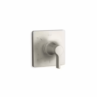 KOHLER TS28129-4-BN Venza 1-Handle Pressure-Balancing Valve Trim in Vibrant Brushed Nickel (Valve Not Included)