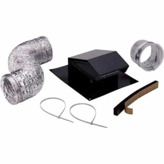 Broan-NuTone RVK1A 3 in. to 4 in. Roof Vent Kit for Round Duct Steel in Black