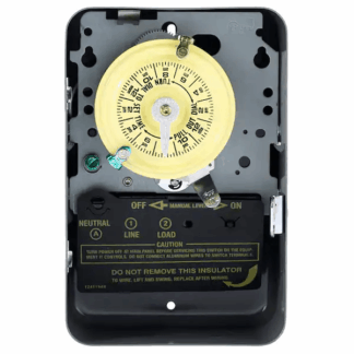 Intermatic T101D89 T100 Series 40 Amp 125V SPST 24-Hour Mechanical Time Switch with Indoor Enclosure