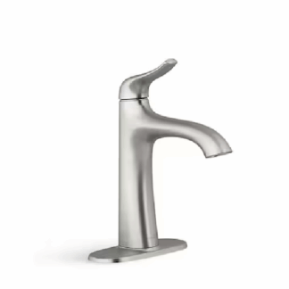 KOHLER K-R28890-4D-BN Easmor Single-Handle Single Hole Bathroom Faucet in Vibrant Brushed Nickel