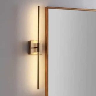 JONATHAN Y JYL7022B Makena 28 in. Gold Dimmable Integrated LED Metal Wall Sconce