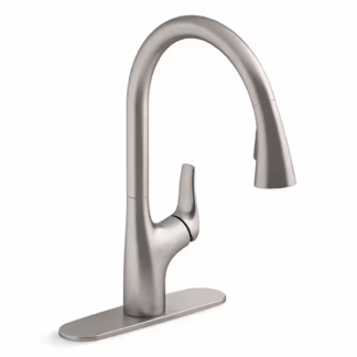 KOHLER R33300-VS Trove Single-Handle Pull Down Sprayer Kitchen Faucet in Vibrant Stainless