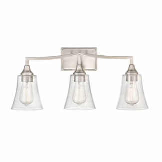 Millennium Lighting 2103-BN Caily 24 in. 3-Light Brushed Nickel Vanity Light with Clear Glass Shade