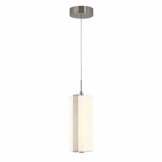 Artika PDT-1SUB-HD-CR Subway Round 12-Watt Integrated LED Chrome Modern Hanging Mini Pendant Light for Kitchen Island