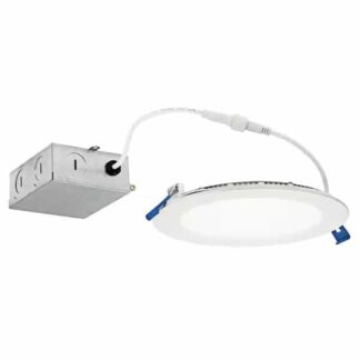 KICHLER DLSL06R2790WHT Direct-to-Ceiling 6 in. Round Slim Canless 27K New Construction or Remodel Integrated LED Recessed Light Kit