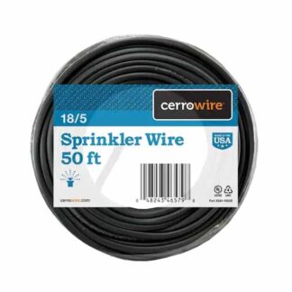 Cerrowire 240-1005B 50 ft. 18/5 Black Solid Copper Sprinkler Wire
