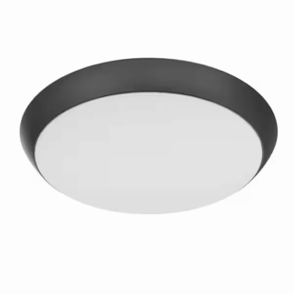 Commercial Electric FM11LP6WYMMBKHD 11 in. Matte Black Integrated LED Dimmable Selectable CCT Flush Mount Indoor Ceiling Light